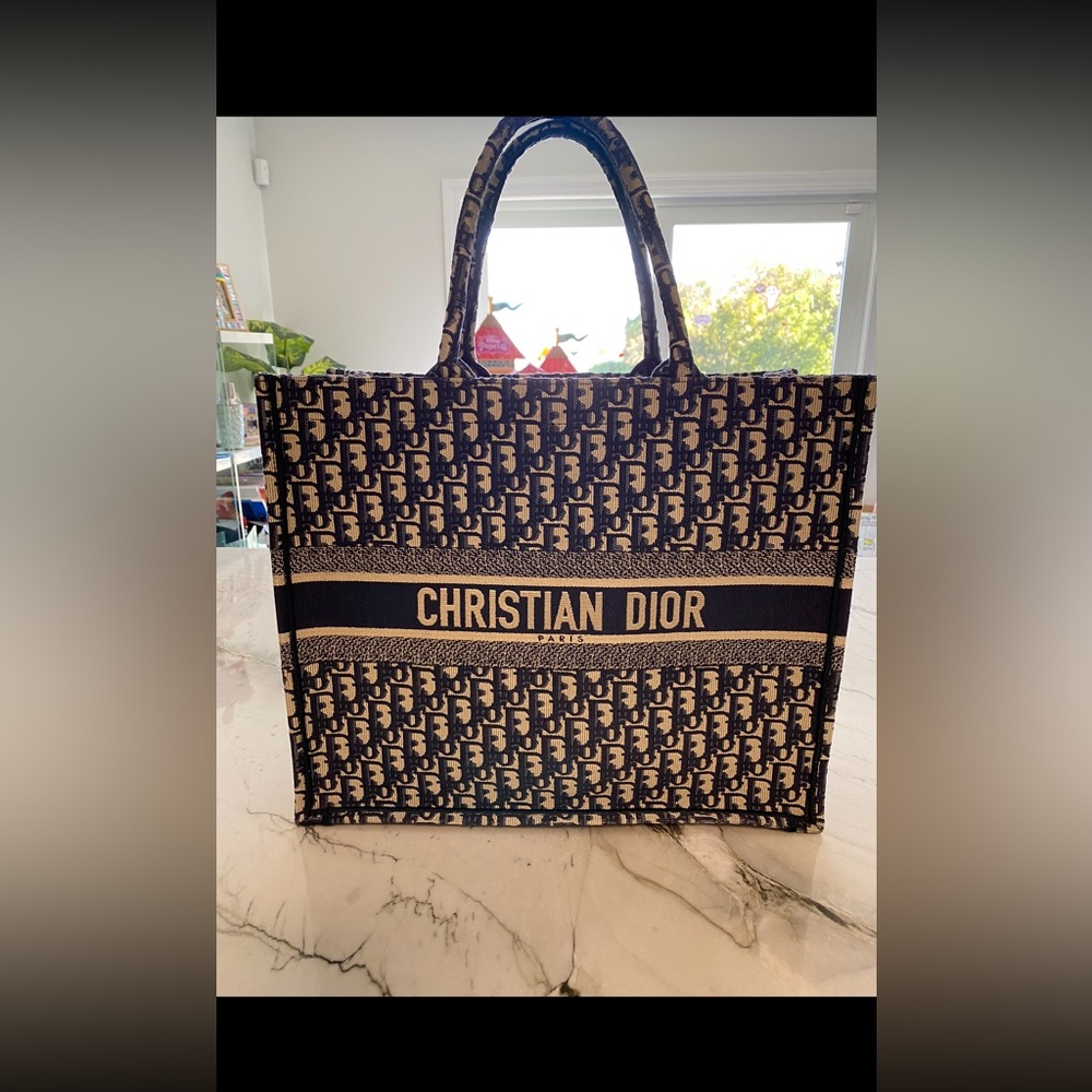 Lightly used large size Christian Dior Tote with dust bag - Picture 1 of 16